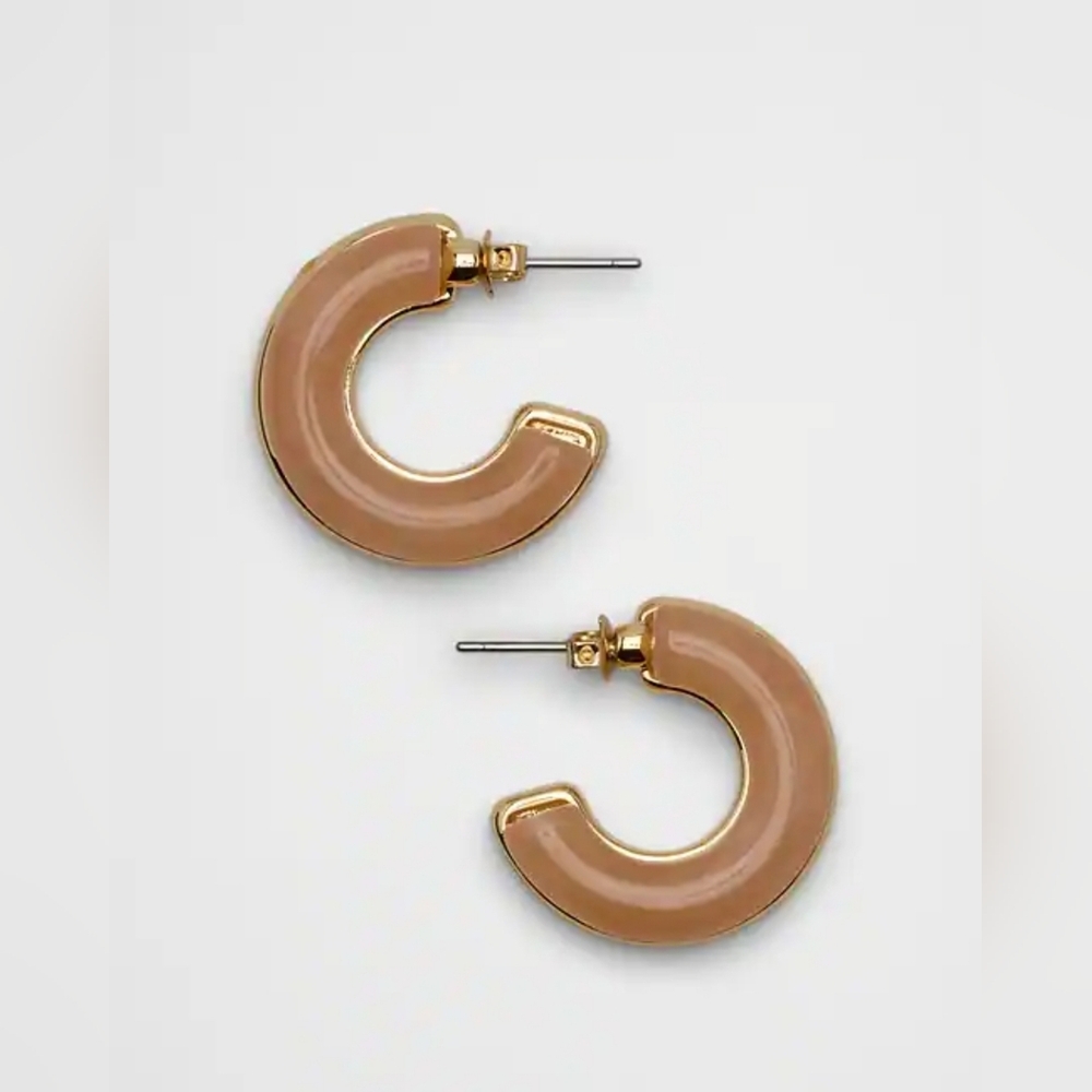 NWT Banana Republic Resin Moon Shape Earrings One Size In Parisian Summer Color